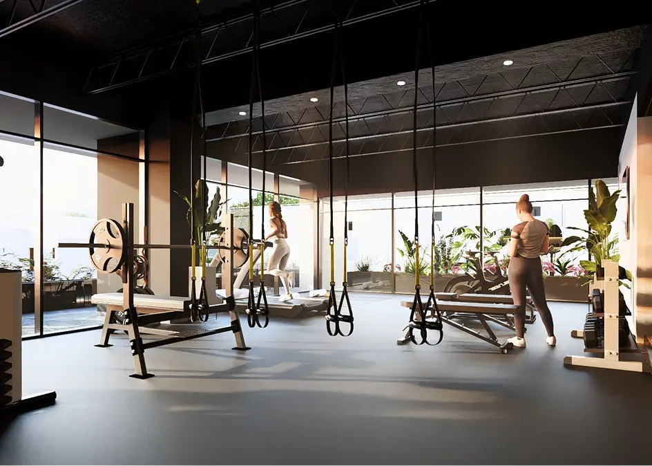 Gimnasio completamente equipado